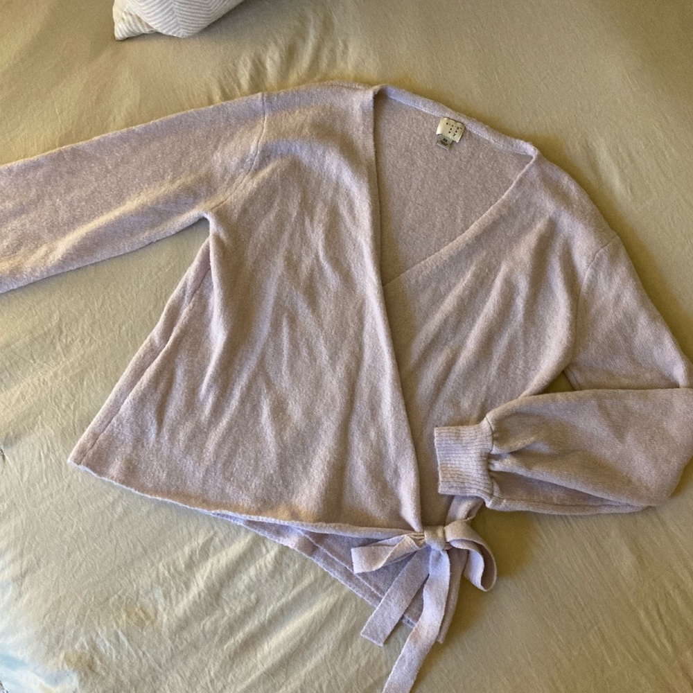 Lavender Wrap Sweater